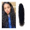 Natural Black Curly Remy Human Hair Tape-In Extensions view 1