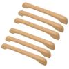 HDJNal Unfinished Solid Wood Drawer Pulls, Curved, 192 mm CC, 6-Pack view 1