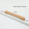 HDJNal Unfinished Solid Wood Drawer Pulls, Curved, 192 mm CC, 6-Pack view 2