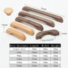 HDJNal Unfinished Solid Wood Drawer Pulls, Curved, 192 mm CC, 6-Pack view 3