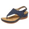 Women's Bohemian Embroidered Wedge Flip-Flop Sandals view 4