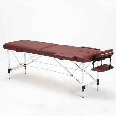 WQZStar Massage Table, Beauty Table, Couch, 59.9 cm Wide, Professional 2-Section Portable, Red
