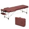 WQZStar Massage Table, Beauty Table, Couch, 59.9 cm Wide, Professional 2-Section Portable, Red view 2