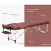 WQZStar Massage Table, Beauty Table, Couch, 59.9 cm Wide, Professional 2-Section Portable, Red view 3