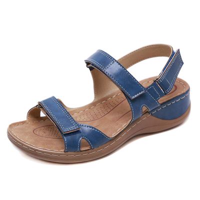Women's Flat Open-Toe Thong Sandals, Breathable Non-Slip Flip-Flops, Brown, EU 44