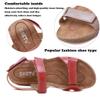 Women's Flat Open-Toe Thong Sandals, Breathable Non-Slip Flip-Flops, Brown, EU 44 view 4