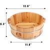 Smooth Wooden Foot Bath Soaking Tub view 2
