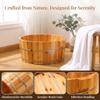 Smooth Wooden Foot Bath Soaking Tub view 3