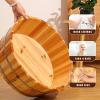 Smooth Wooden Foot Bath Soaking Tub view 4
