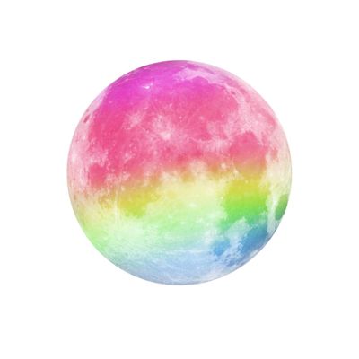 Abaodam Glow-in-the-Dark Moon PVC Wall Stickers, Colorful, Removable and Waterproof