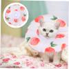 Supvox 3-Piece Adjustable Elizabethan Collar for Cats, Grapefruit view 2