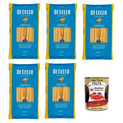Italian Gourmet Tripoline No. 3 Pasta, 5 x 500 g, from Italy