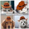 Supvox 3-Piece Non-Woven Cowboy Hats for Pets, Adjustable and Comfortable, for Small Dogs and Cats view 2