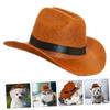 Supvox 3-Piece Non-Woven Cowboy Hats for Pets, Adjustable and Comfortable, for Small Dogs and Cats view 3