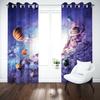 SHROUDEX Universe Planet Space Starry-Sky Curtains with 3D-Printed Stars for Kids' Rooms, 2 Panels view 2