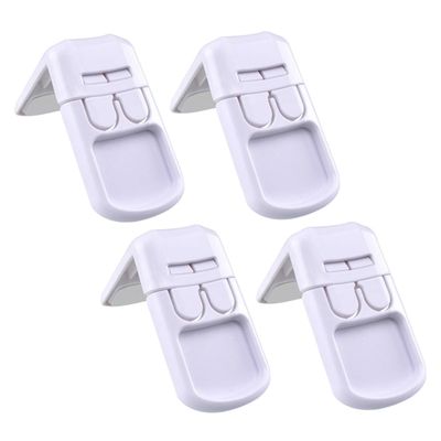 Child Safety Drawer Latches, 4-Pack, ABS, White