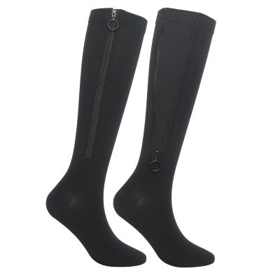Mdrcg Compression Socks for Women with Zipper, 12–20 mmHg Compression Socks for Men, Zipper Support Stockings 25–32 mmHg for Varicose Veins, Edema, Recovery, and Pregnancy, B, XXL