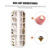 Healeved Flat-Back Glass Glitter Nail Rhinestones, 12 Compartments, Various Shapes view 3