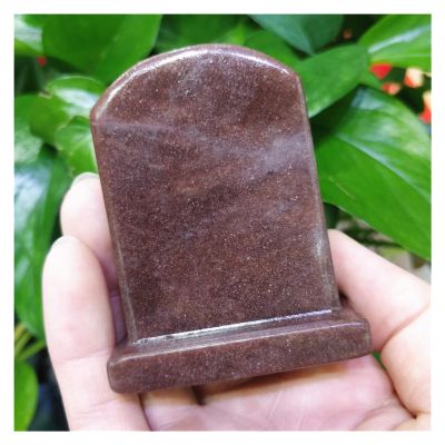 BIANMTSW Natural Pyrite Strawberry Quartz Obsidian Tombstone Worry Stone