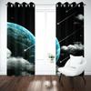 SHROUDEX Universe Planet Space Starry Curtains with 3D Print for Kids’ Room, 2 Panels (4,100 x 140 cm; 2 x 50 x 140 cm) view 2