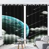 SHROUDEX Universe Planet Space Starry Curtains with 3D Print for Kids’ Room, 2 Panels (4,100 x 140 cm; 2 x 50 x 140 cm) view 3