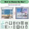 Window Insect Screen for Classrooms, 120 x 175 cm, Foldable, White view 3