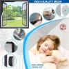 Window Insect Screen for Classrooms, 120 x 175 cm, Foldable, White view 4