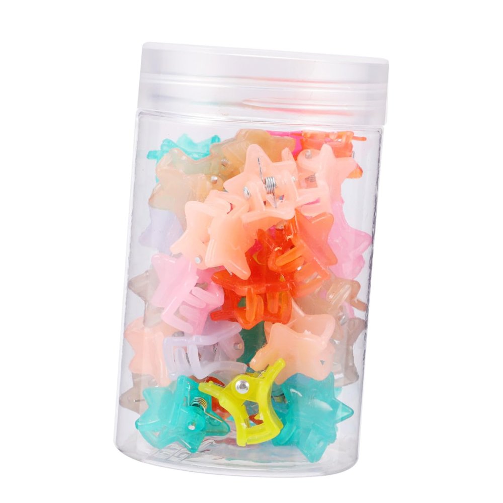 Small Resin Star Hair Clips, 40 Pieces for Babies