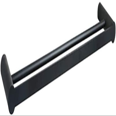 Double Wall-Mounted Towel Bar, Matte Black Stainless Steel