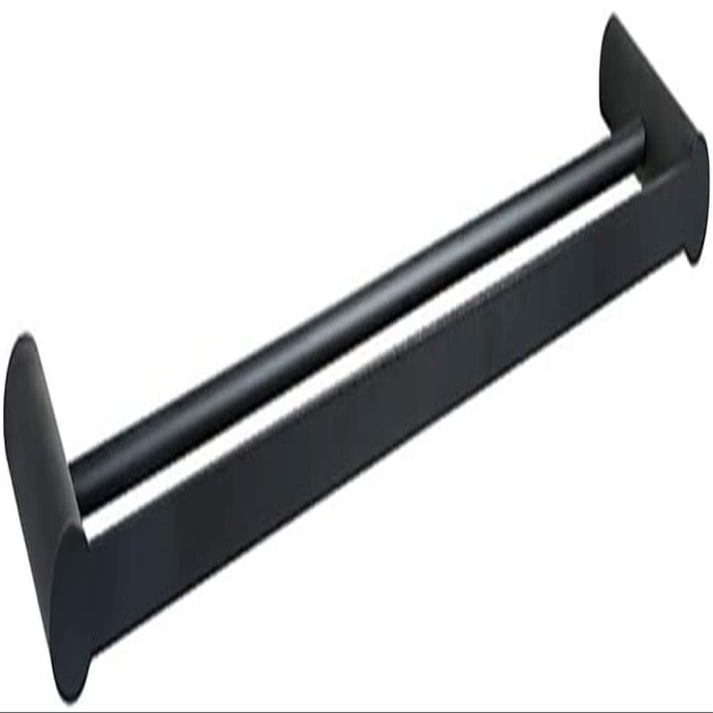 Double Wall-Mounted Towel Bar, Matte Black Stainless Steel