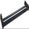 Double Wall-Mounted Towel Bar, Matte Black Stainless Steel view 1