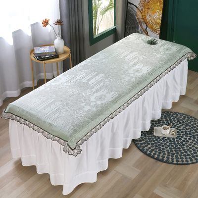 Microfiber Massage Table Sheet Set with Face Cradle Cover, 200 x 120 cm, Color C