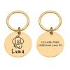 Personalized Pet ID Tag for Dogs and Cats, Gold, 30 x 30 mm view 1