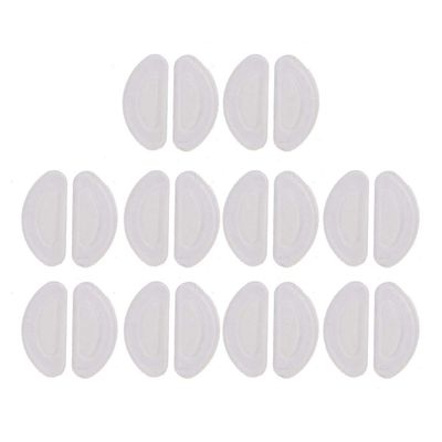 10 Pairs Self-Adhesive Soft Silicone D-Shaped Anti-Slip Eyeglass Nose Pads