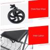 Upright Rollator Walker with Seat, Brakes, Basket, Foldable Stainless Steel Frame view 4