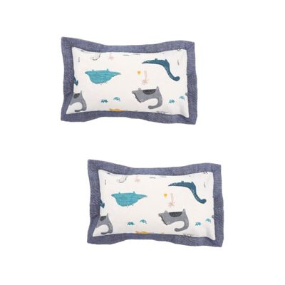 Abaodam 2-Piece Travel Pillowcase Set for Girls, Dinosaur Cartoon Design, Machine Washable, Envelope Closure