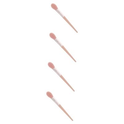 FOMIYES 4-Piece Flame Blush Brush Set with Storage Bag