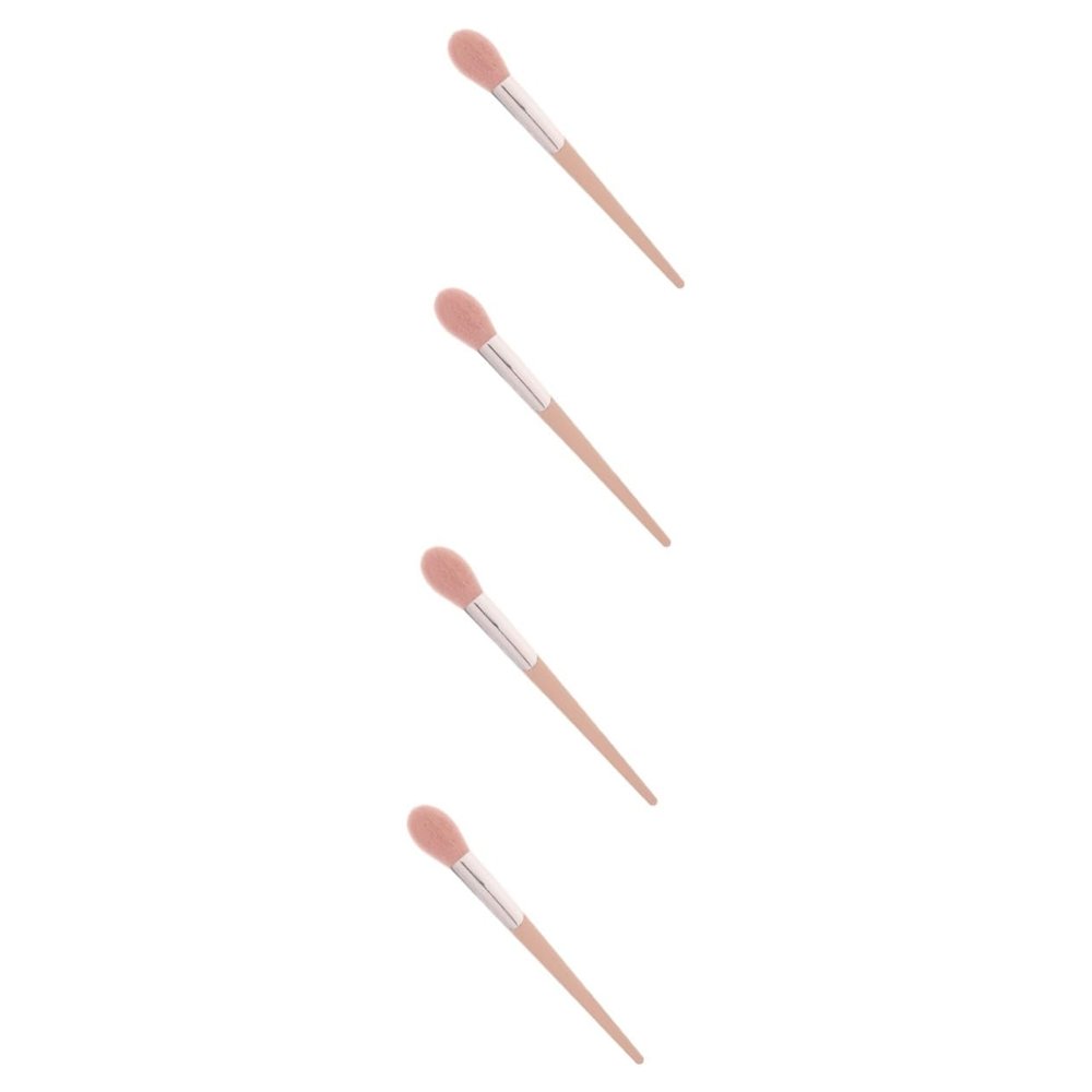 FOMIYES 4-Piece Flame Blush Brush Set with Storage Bag