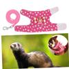 Kisangel 2-Piece Breathable Mesh Pet Harnesses with Leashes for Hamsters, Rabbits and Small Pets, Golden Stars view 3