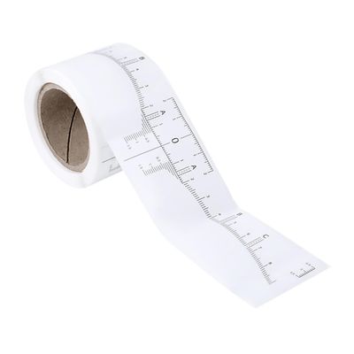Disposable White Paper Eyebrow Ruler Stickers, 1 Roll