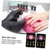 Healeved 4-Piece Nail Art Practice Stand with Crystal Holder and Magnetic Nail Support Frame, Random Colors view 2