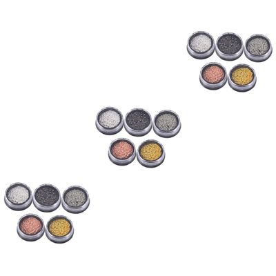 FRCOLOR 15-Piece Nail Metal Bead Set for Nail Art