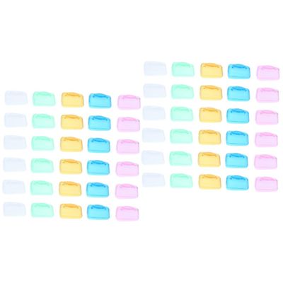 minkissy 60-Piece Portable Toothbrush Head Covers, Protective Cases for Travel, Camping and Outdoor Activities, Lightweight Space-Saving Design, Assorted Colors