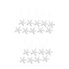 18-Pc. U-Shaped Alloy Rhinestone Starfish Hairpins view 1