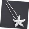 18-Pc. U-Shaped Alloy Rhinestone Starfish Hairpins view 3