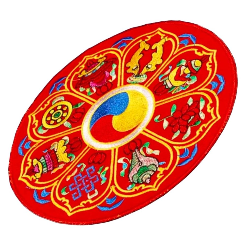 ifundom Tibetan Singing Bowl Cushion Small 13cm with Round Non-Slip Mat for Buddhist Singing Bowls and Meditation