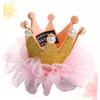 Kisangel 3-Piece Adjustable Golden Crown Birthday Hats for Cats and Dogs view 4