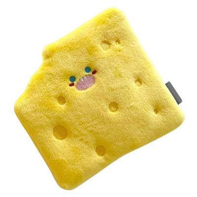 Kisangel High-Quality Plush Snuffle Mat for Pets, Cheese-Shaped Food-Searching Mat with Squeaky Elements