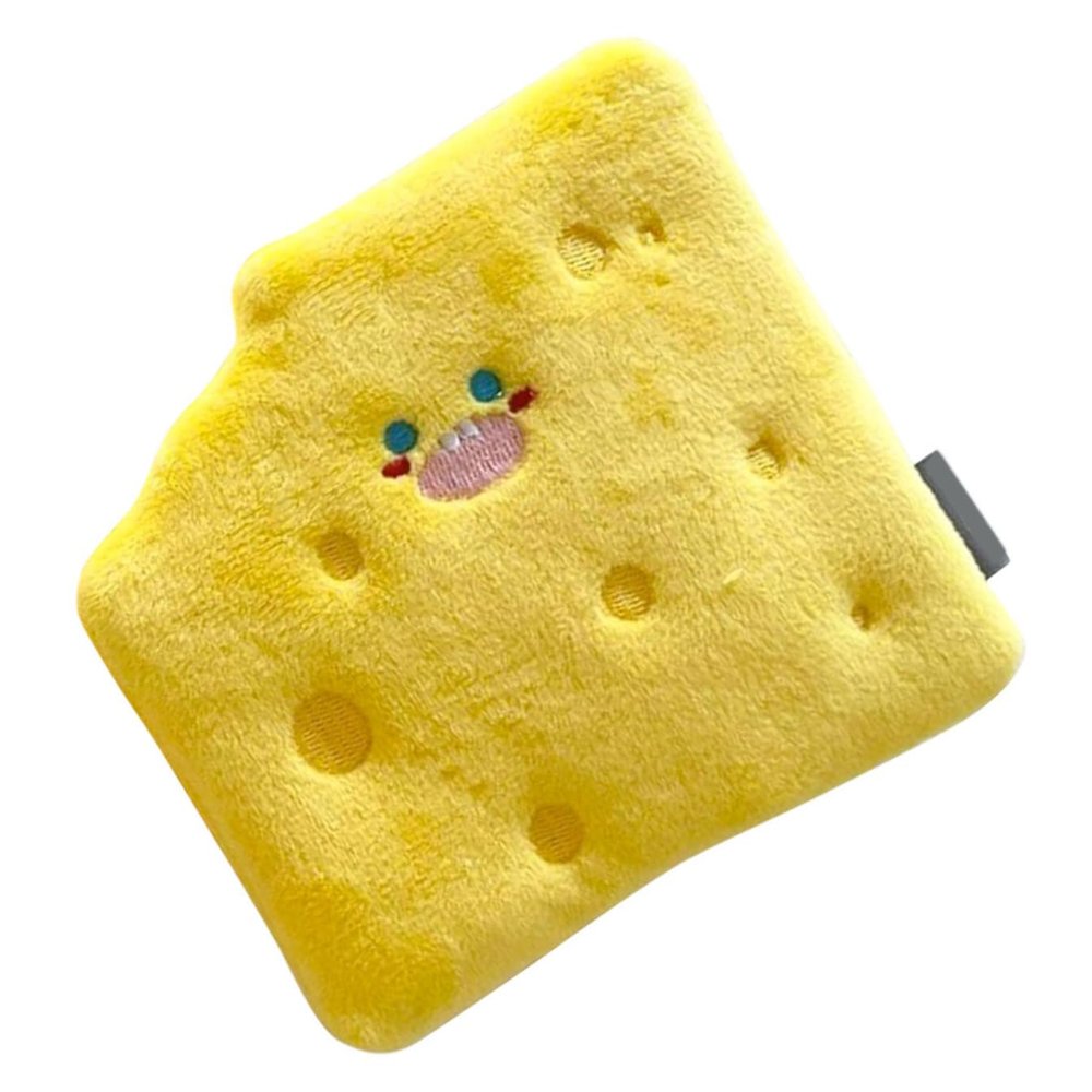 Kisangel High-Quality Plush Snuffle Mat for Pets, Cheese-Shaped Food-Searching Mat with Squeaky Elements