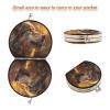 NYYYTTTEU Wolf Art Folding Compact Makeup Mirror for Handbags and Travel view 3